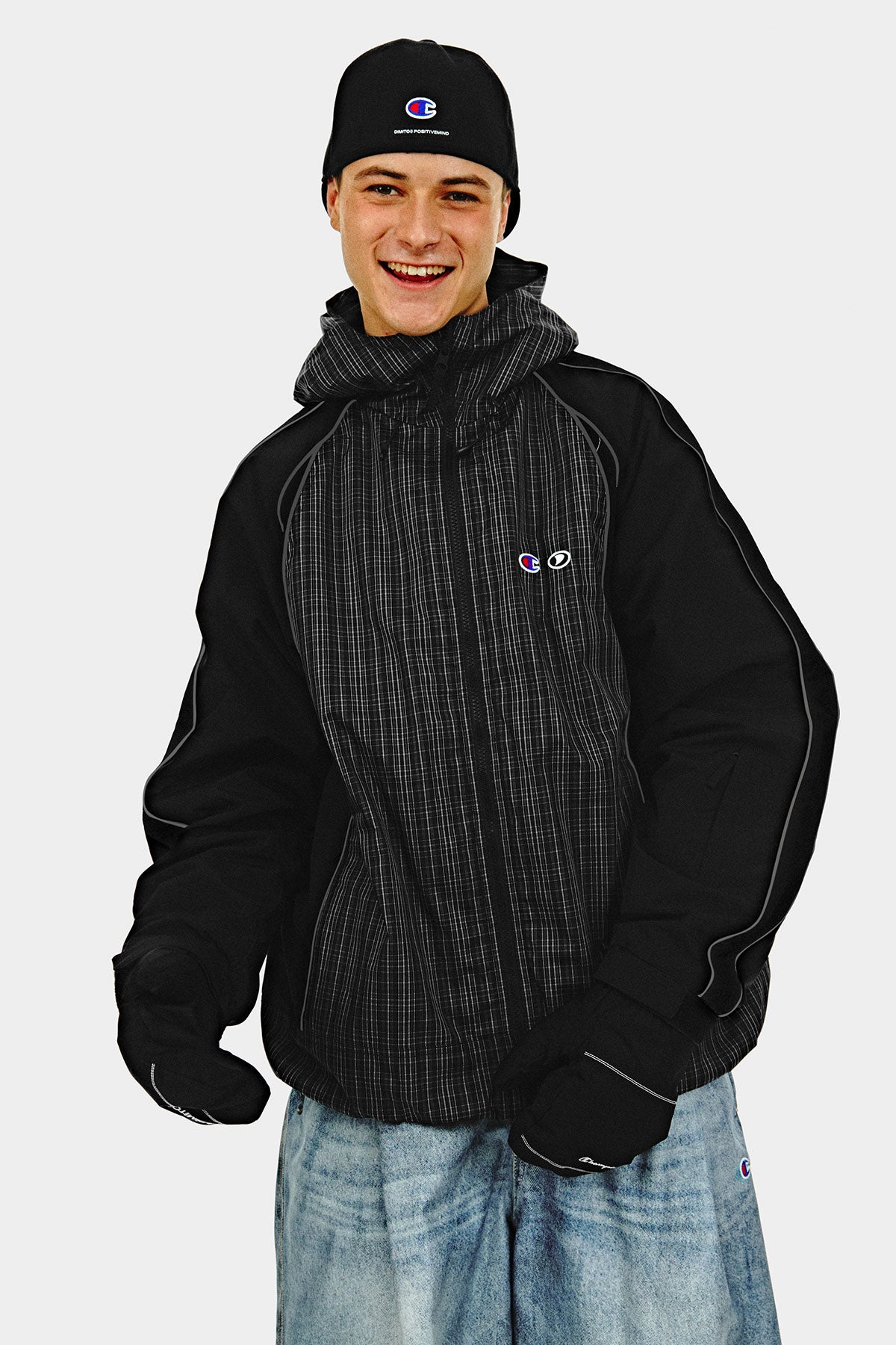 [CHAMPION x DIMITO] STITCHED LINE MITTEN BLACK (Available date : 26.10.12)