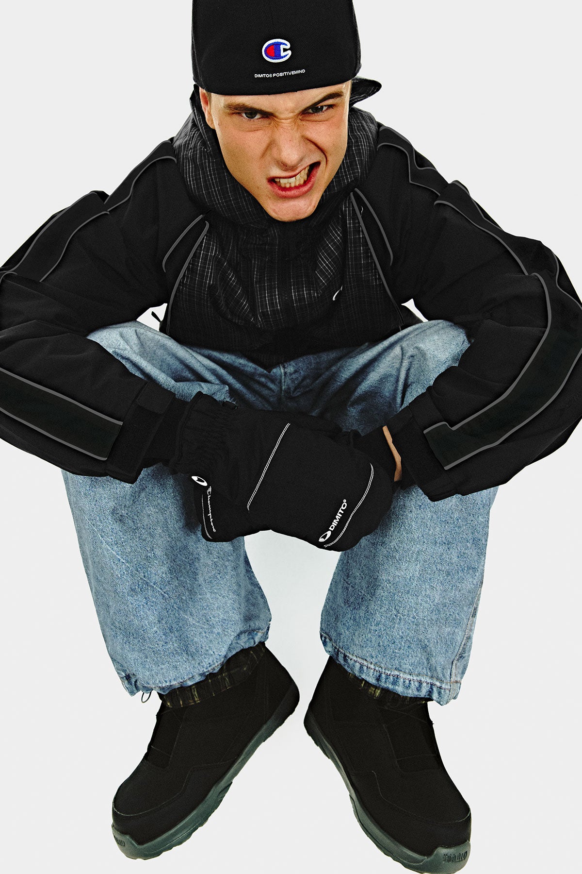 [CHAMPION x DIMITO] HERITAGE BLOCK LINE JACKET MONO CHECK (Available date : 26.10.12)