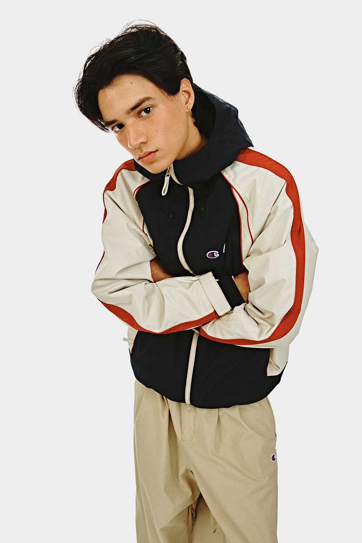 [CHAMPION x DIMITO] HERITAGE BLOCK LINE JACKET DEEP NAVY (Available date : 26.10.12)