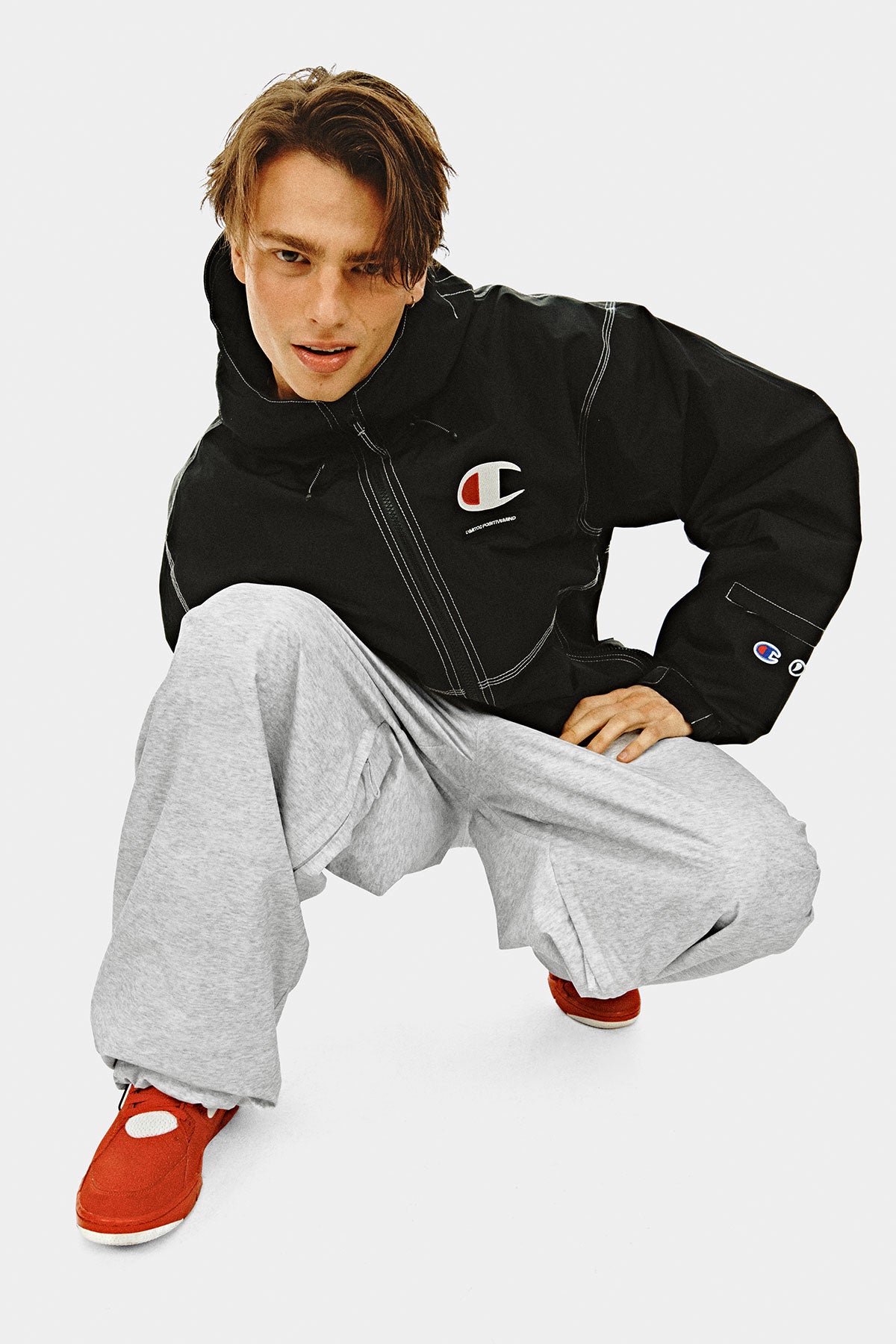 [CHAMPION x DIMITO] C-LOGO STITCHED JACKET BLACK (Available date : 26.10.12)