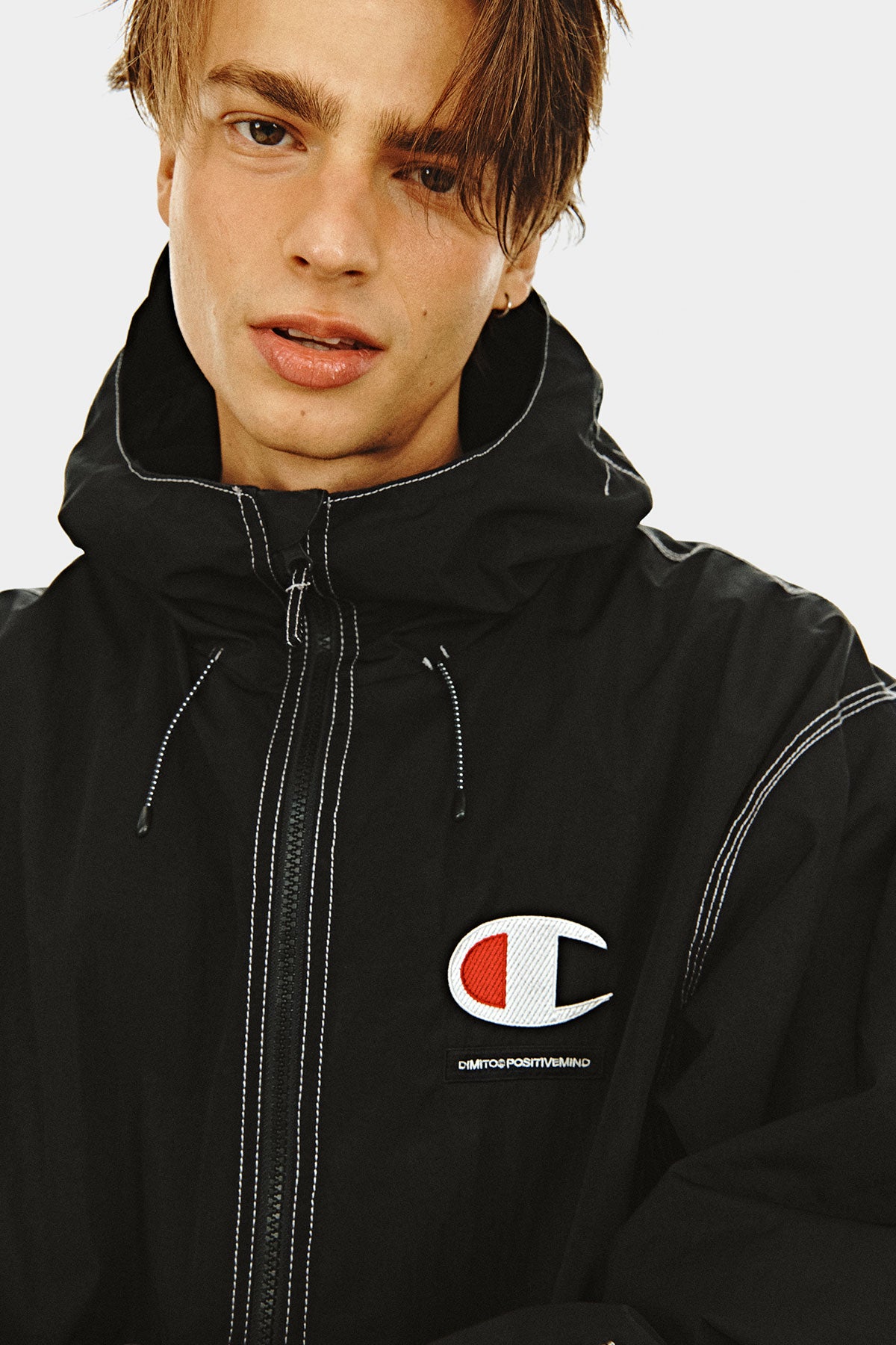 [CHAMPION x DIMITO] C-LOGO STITCHED JACKET BLACK (Available date : 26.10.12)