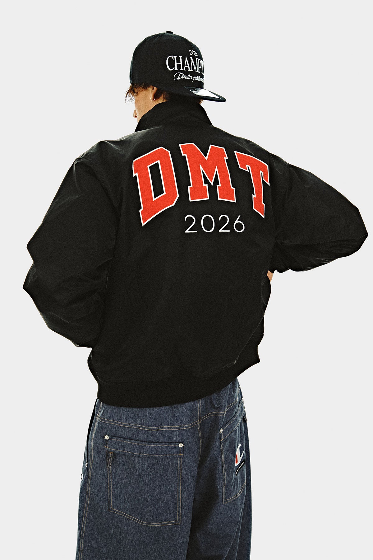 [CHAMPION x DIMITO] DMT VARSITY BOMBER JACKET BLACK (Available date : 26.10.12)