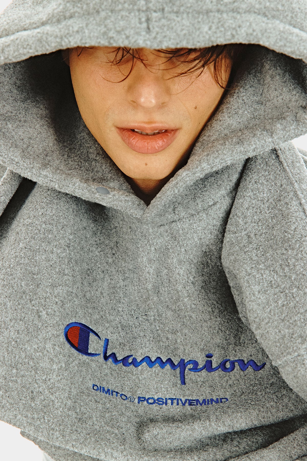 [CHAMPION x DIMITO] SCRIPT FLEECE HOODIE WARM GREY (Available date : 26.10.12)