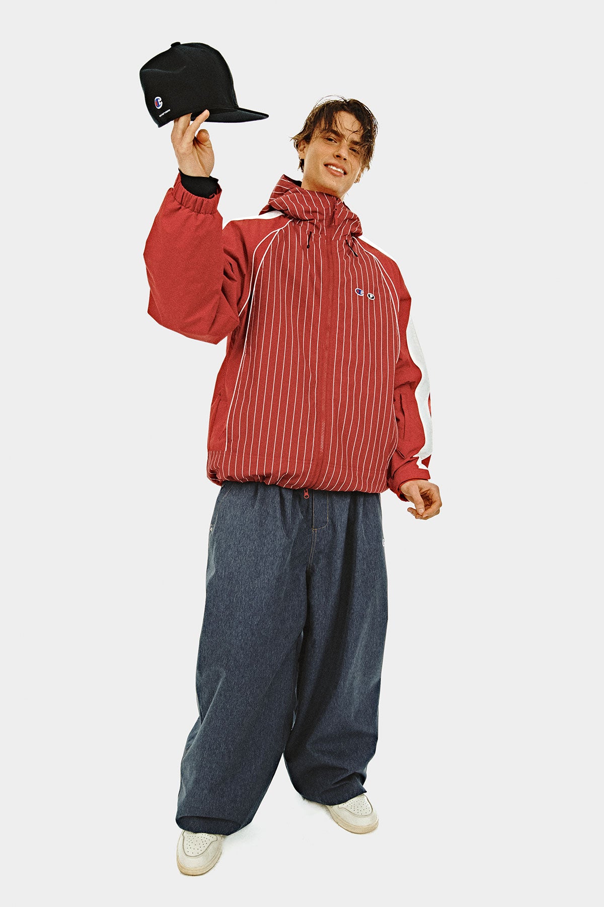 [CHAMPION x DIMITO] HERITAGE BLOCK LINE JACKET STRIPE RED (Available date : 26.10.12)