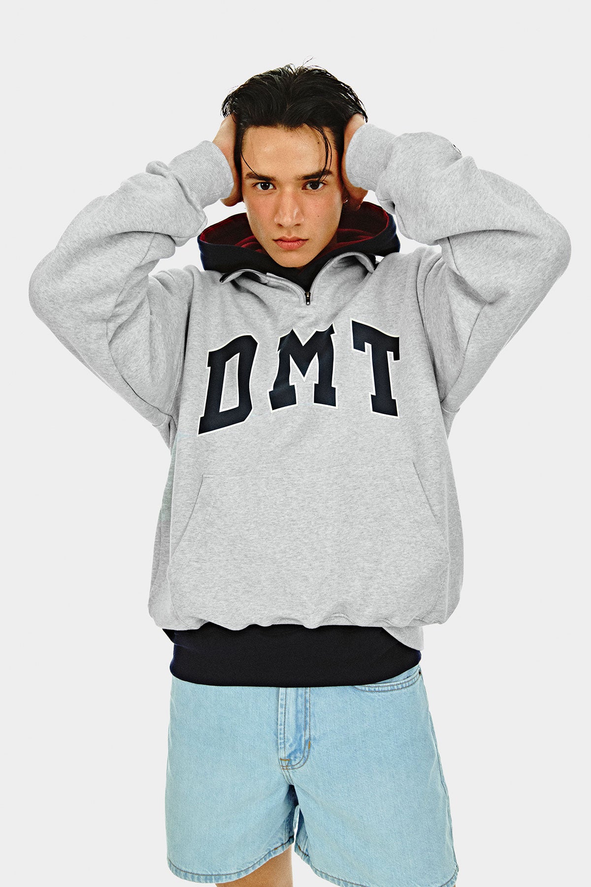[CHAMPION x DIMITO] DMT VARSITY HALF ZIP SWEATSHIRT OXFORD GREY (Available date : 26.10.12)
