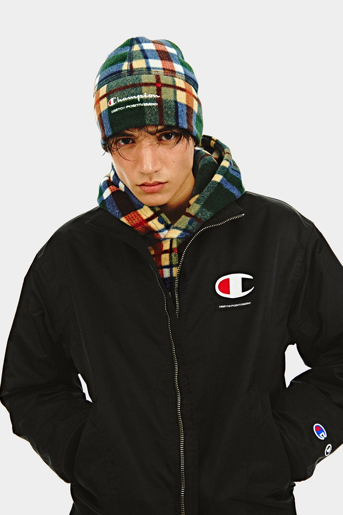 [CHAMPION x DIMITO] SCRIPT FLEECE HOODIE RETRO CHECK (Available date : 26.10.12)