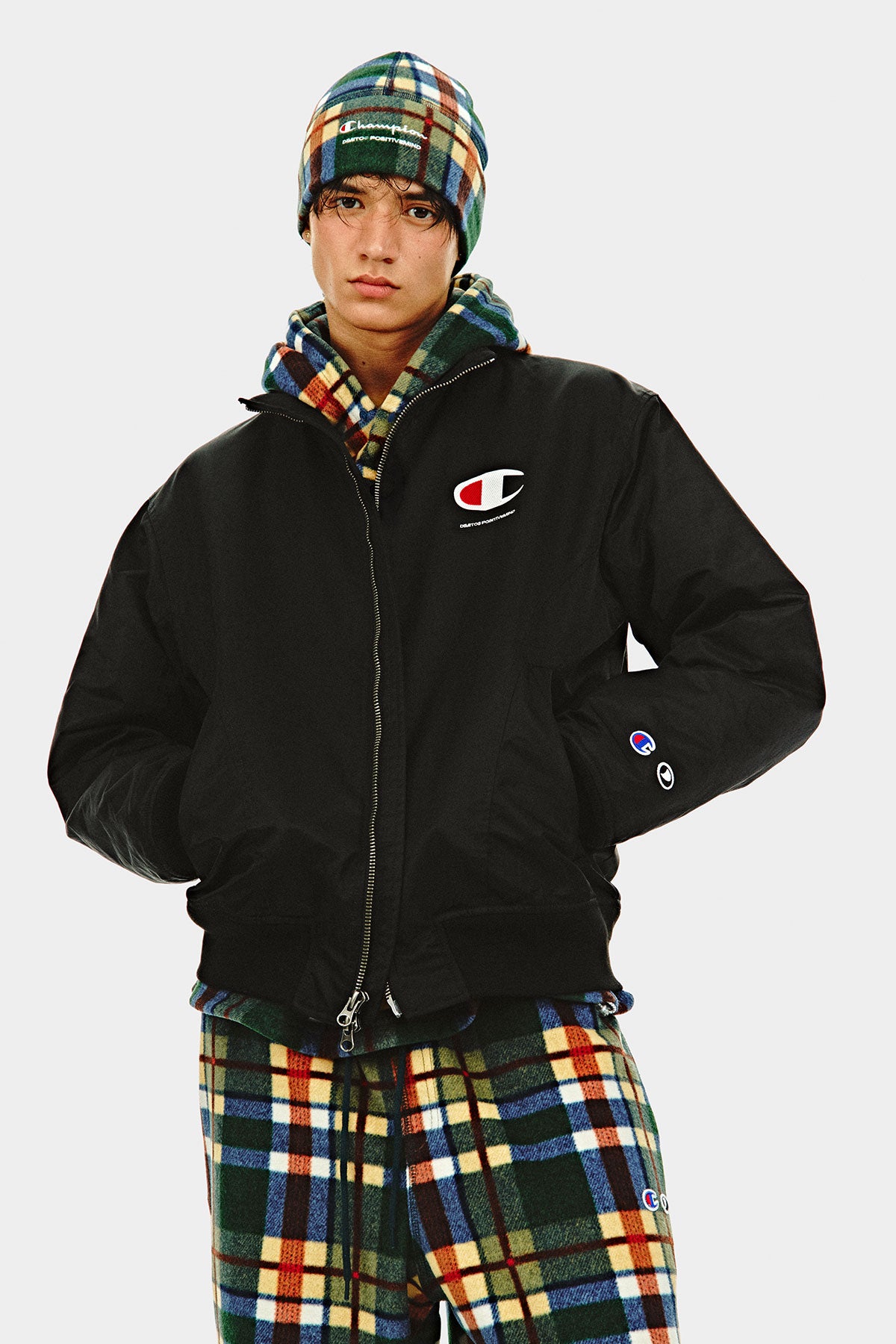 [CHAMPION x DIMITO] DMT VARSITY BOMBER JACKET BLACK (Available date : 26.10.12)