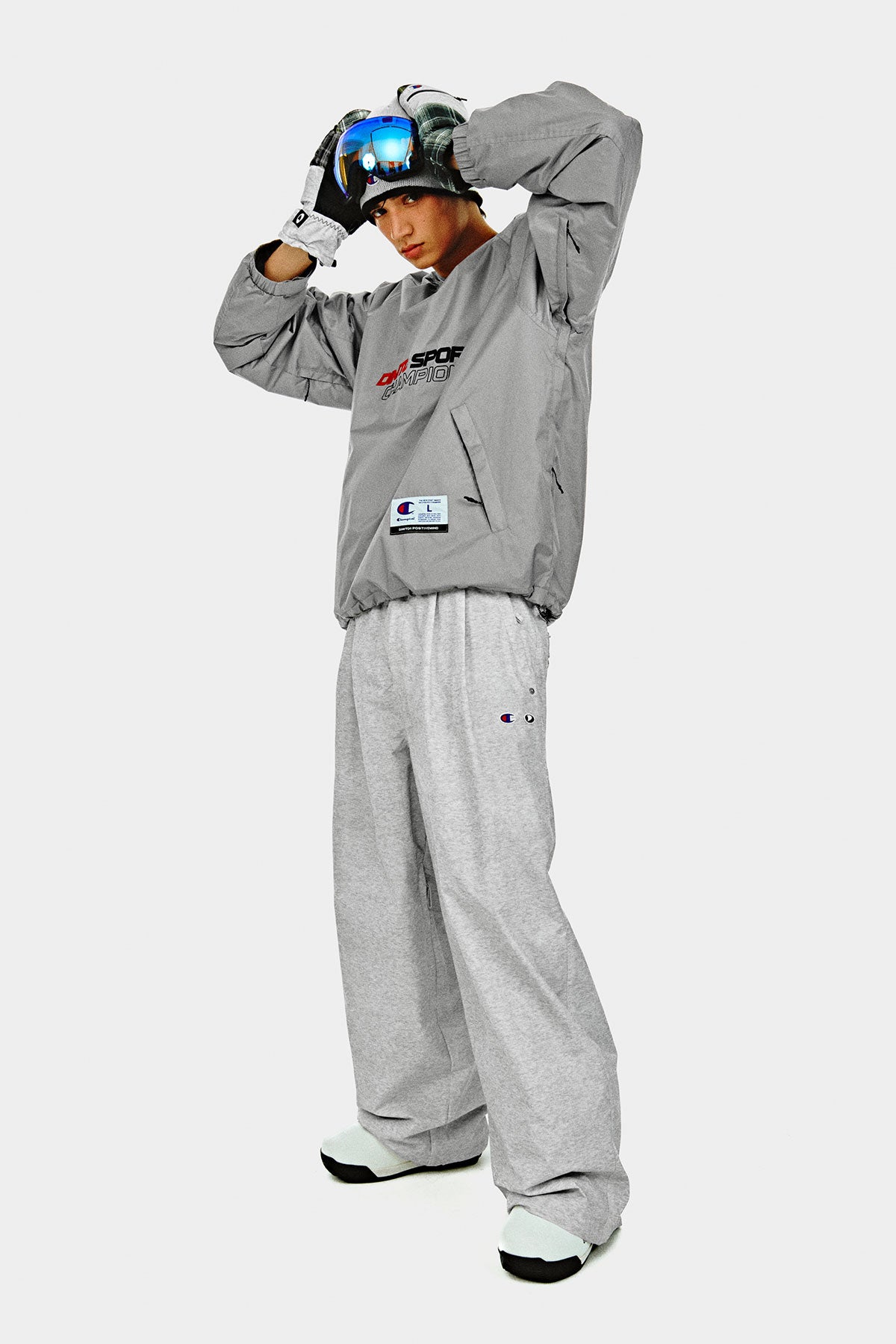 [CHAMPION x DIMITO] SPORT V-NECK SNAP PULLOVER METAL GREY (Available date : 26.10.12)