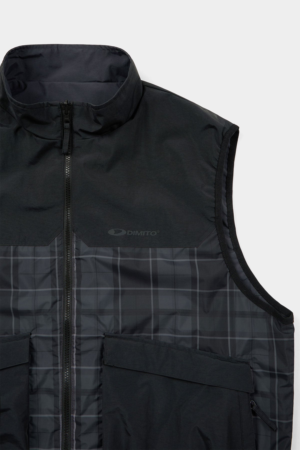 REVERSIBLE WIND VEST WINE CHECK (Delivery start : 26.09.09)