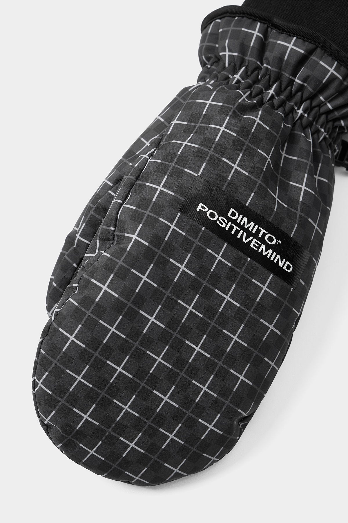 PATTERN MITTEN CROSS CHECK BLACK