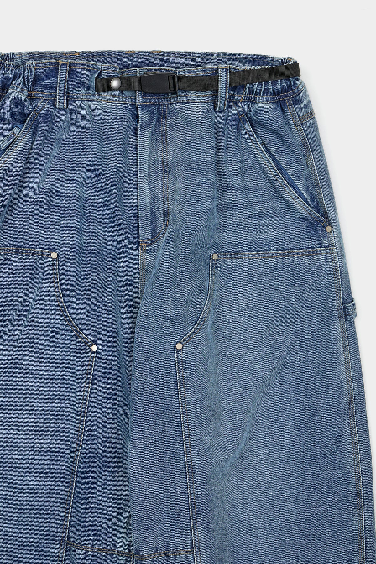 DENIM DOUBLE KNEE PANTS (WIDE FIT LV.2) PW BLUE (Delivery start : 26.09.09)