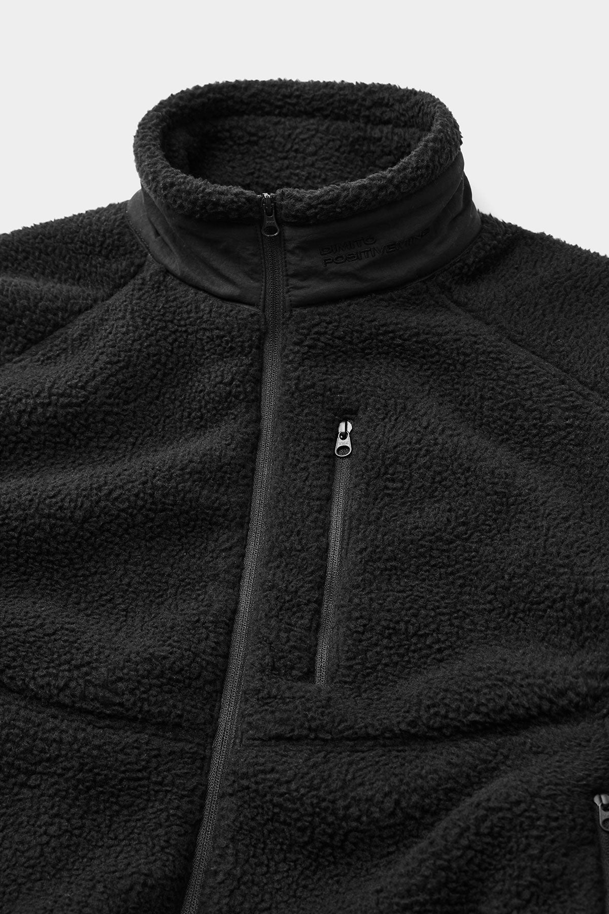 PUFF FLEECE ZIP-UP BLACK