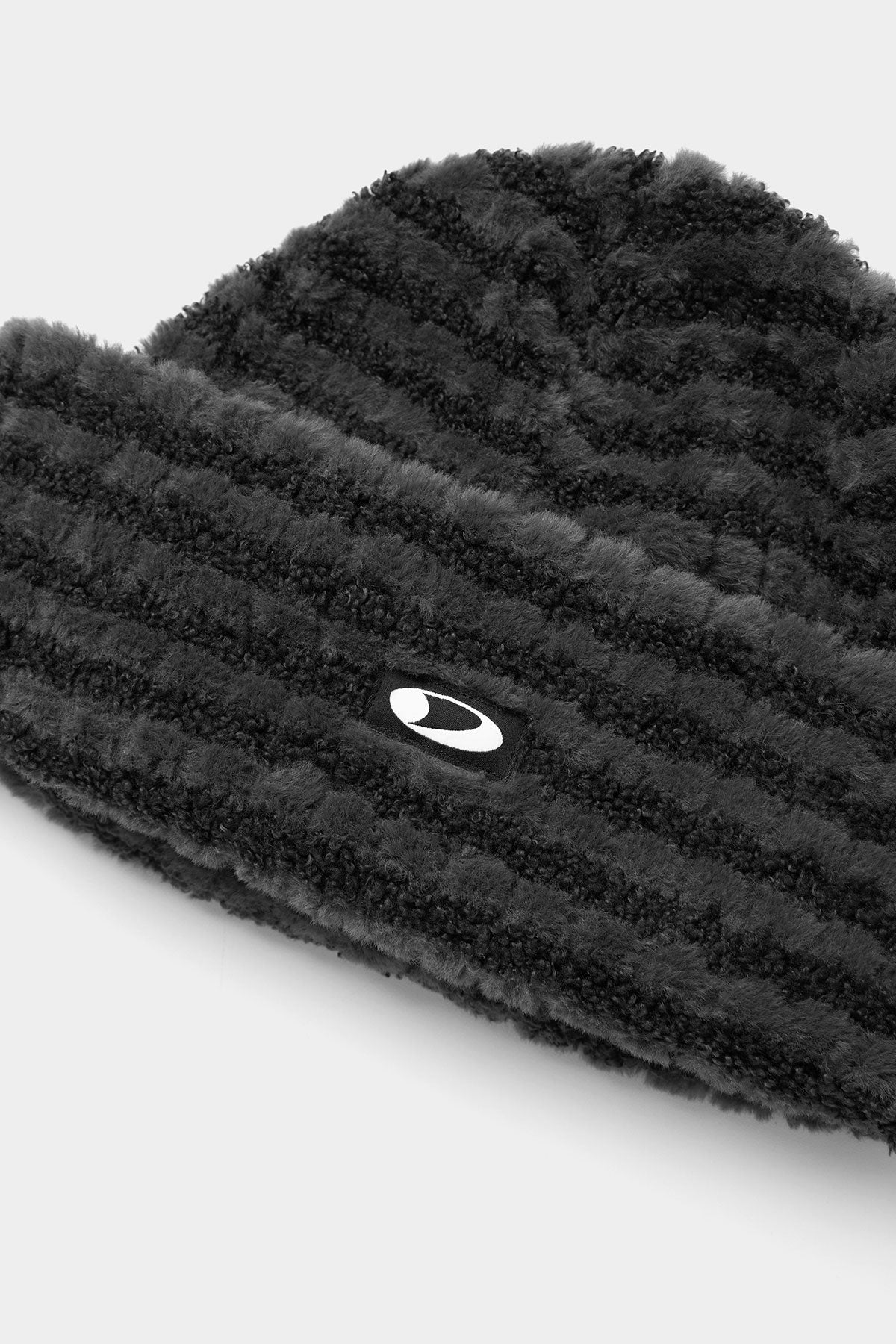 STRIPE BIG BEANIE COOL GREY