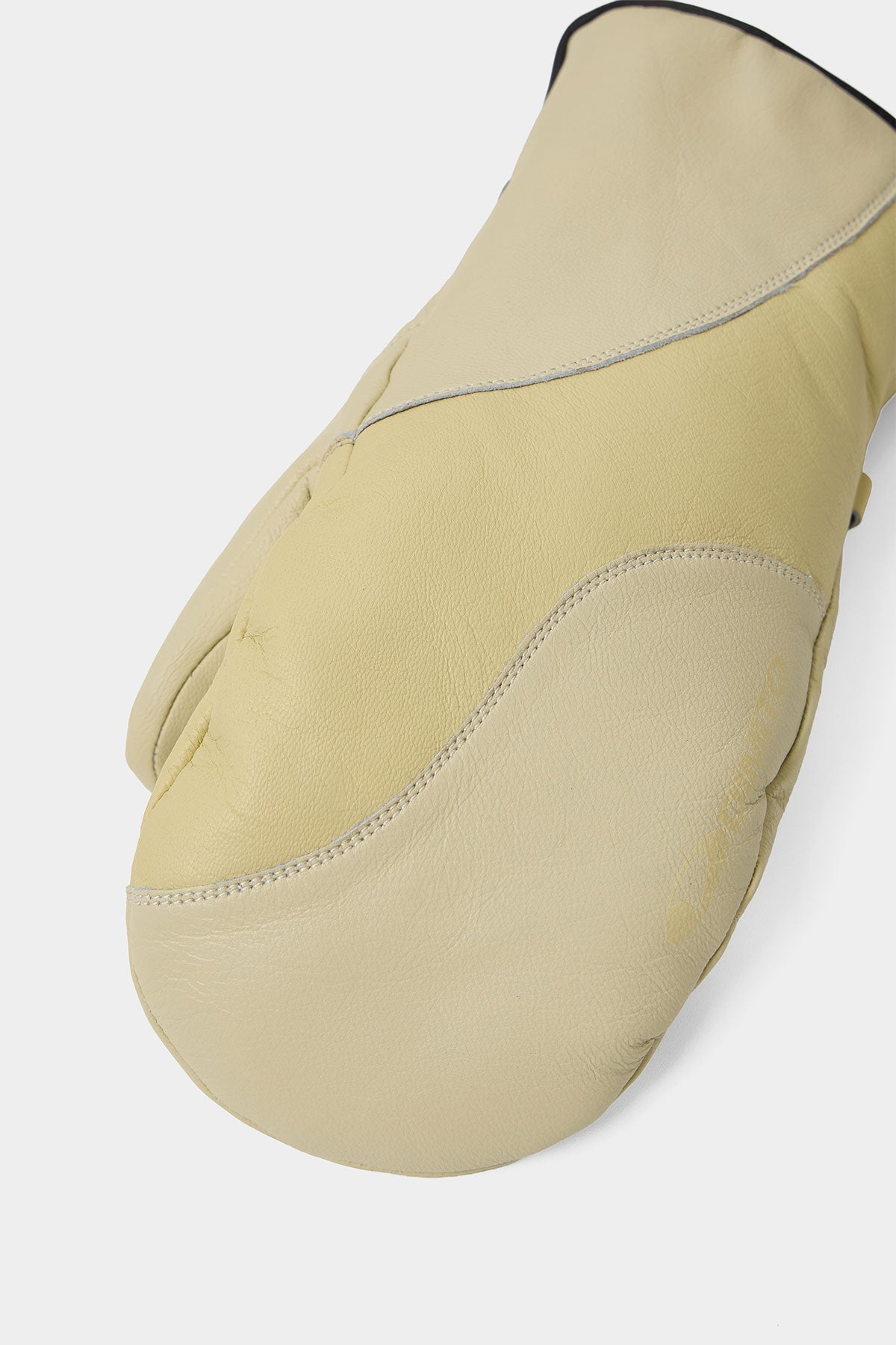 WAVE LEATHER MITTEN SAND
