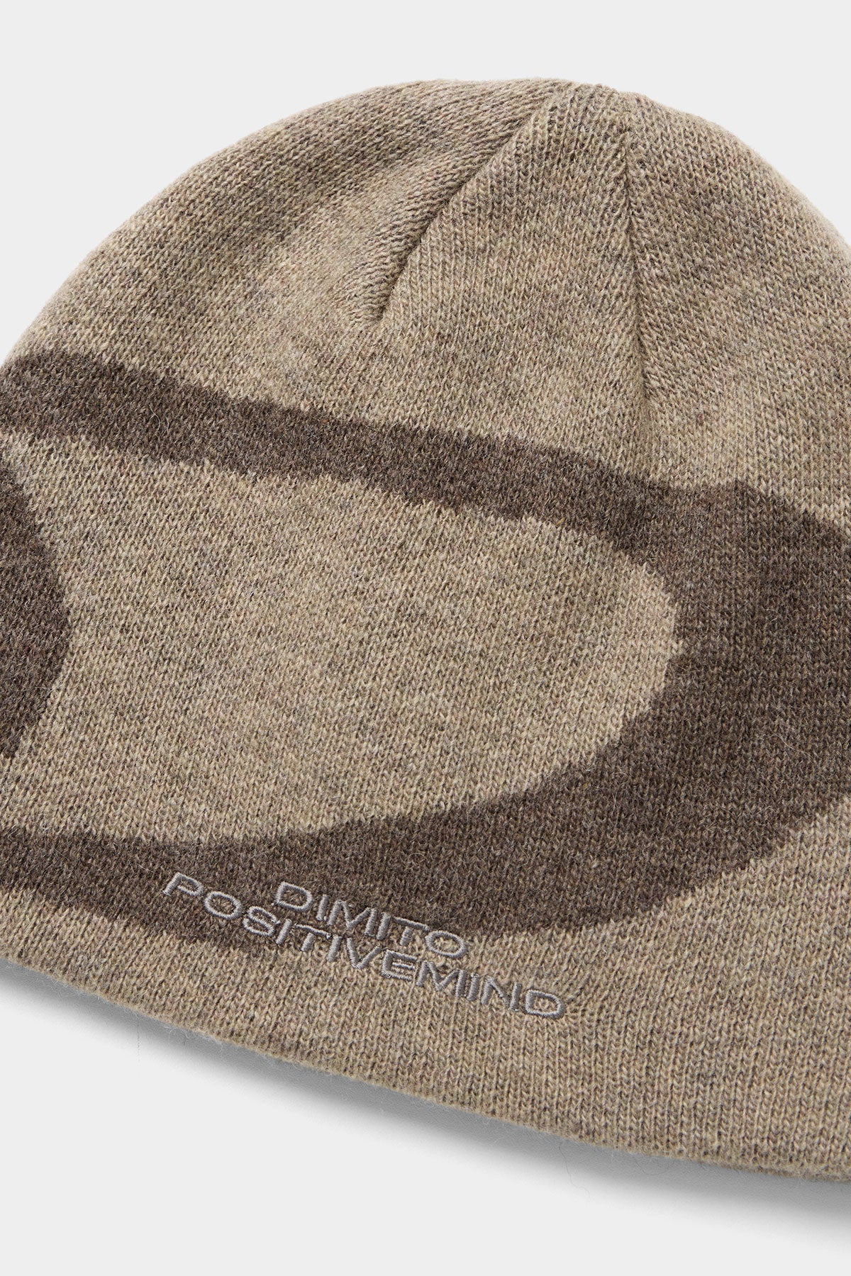 BIG CIRCLE LOGO BEANIE BROWN