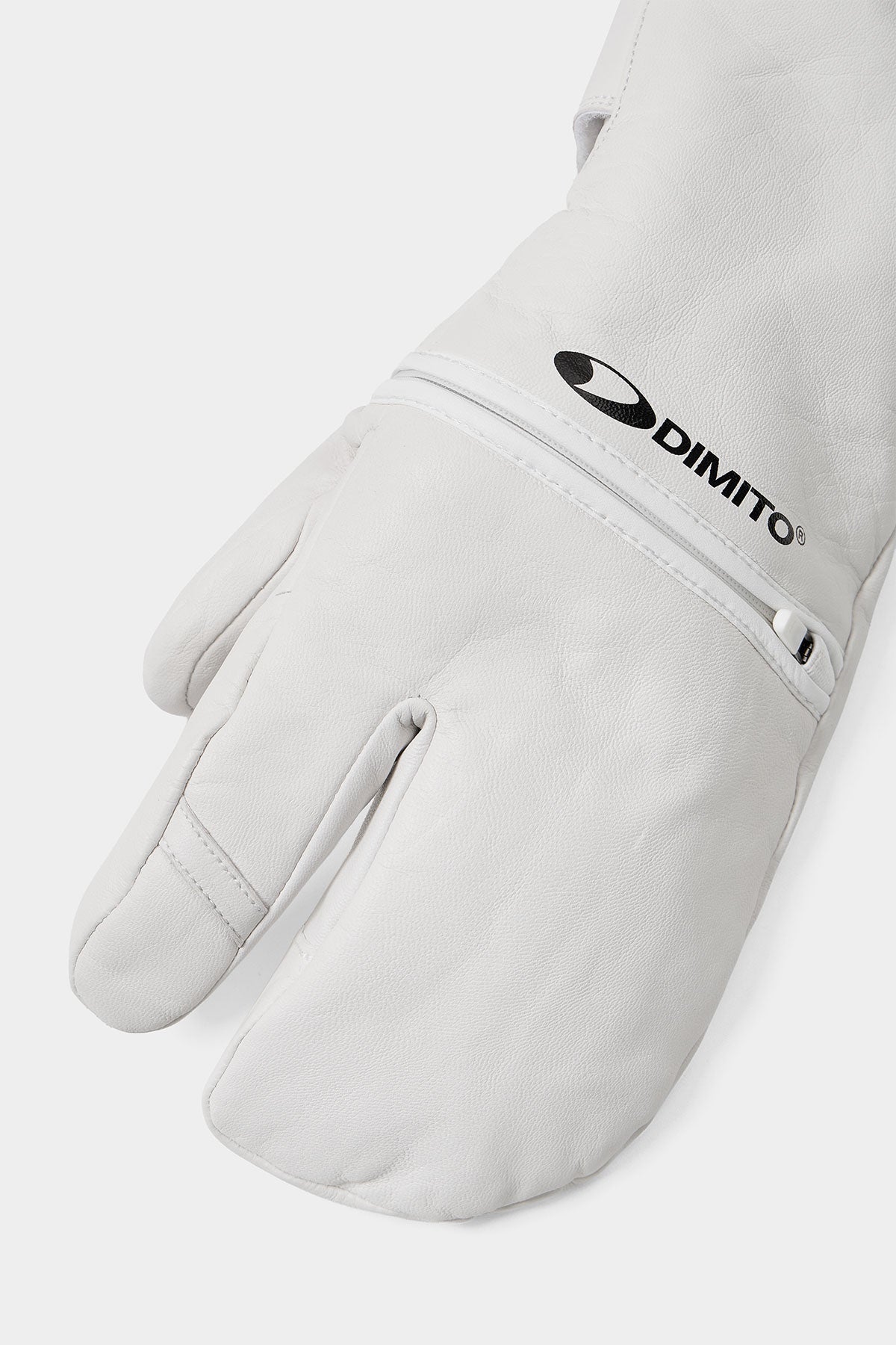 EASY OPEN IF LEATHER MITTEN WHITE