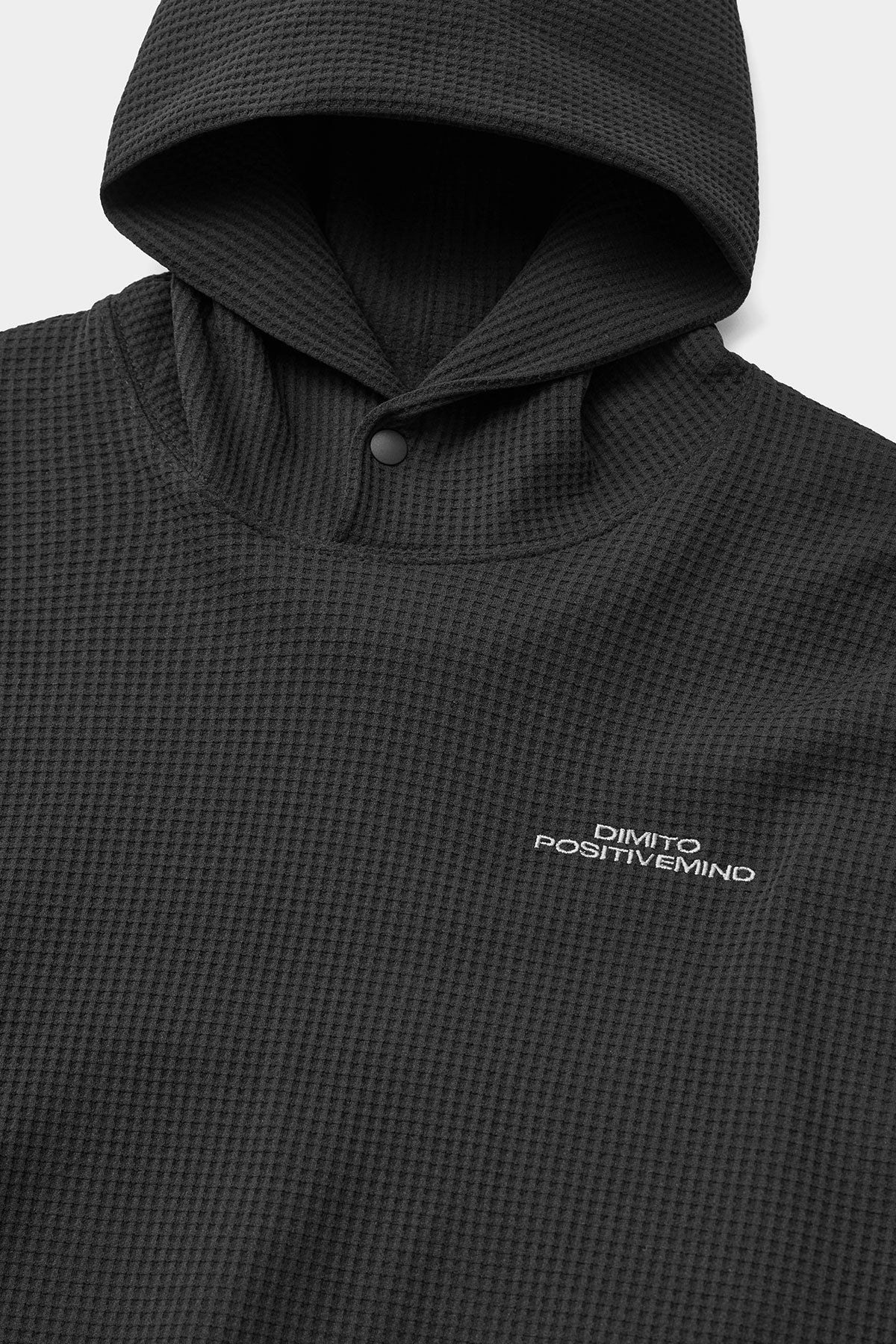 LW WAFFLE HOODIE BLACK
