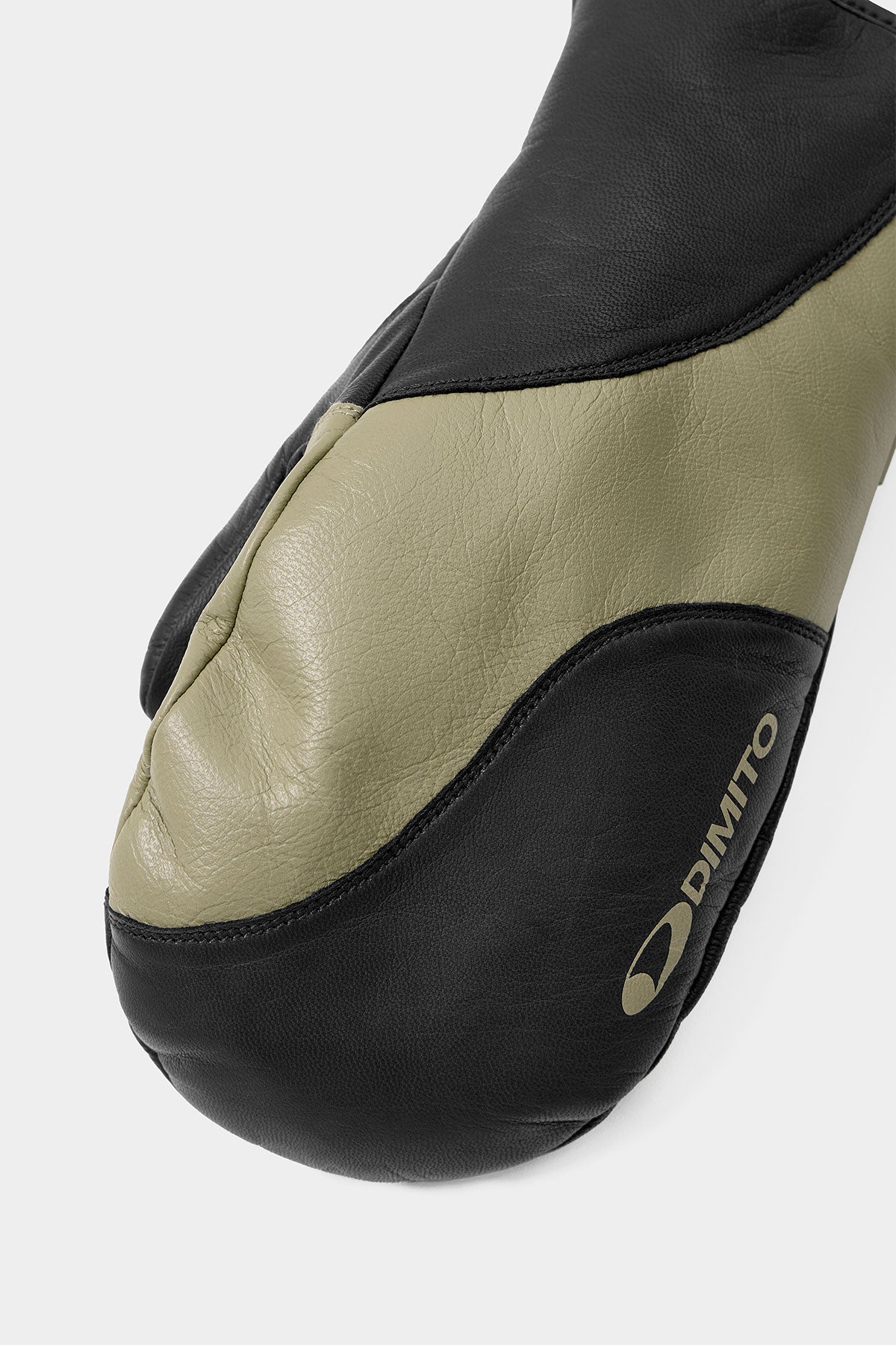 WAVE LEATHER MITTEN BLACK