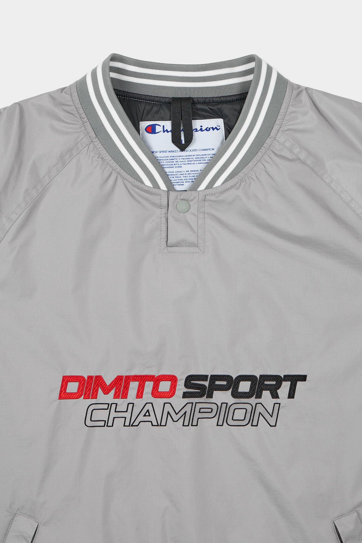 [CHAMPION x DIMITO] SPORT V-NECK SNAP PULLOVER STRIPE RED (Available date : 26.10.12)