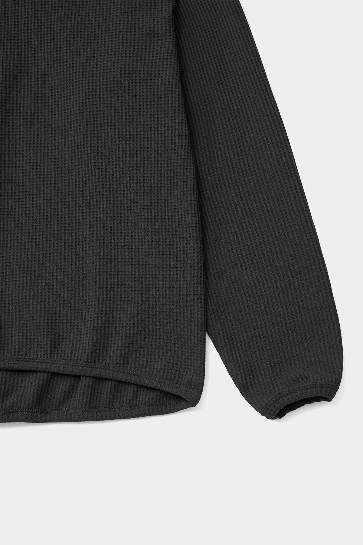 LW WAFFLE HOODIE BLACK