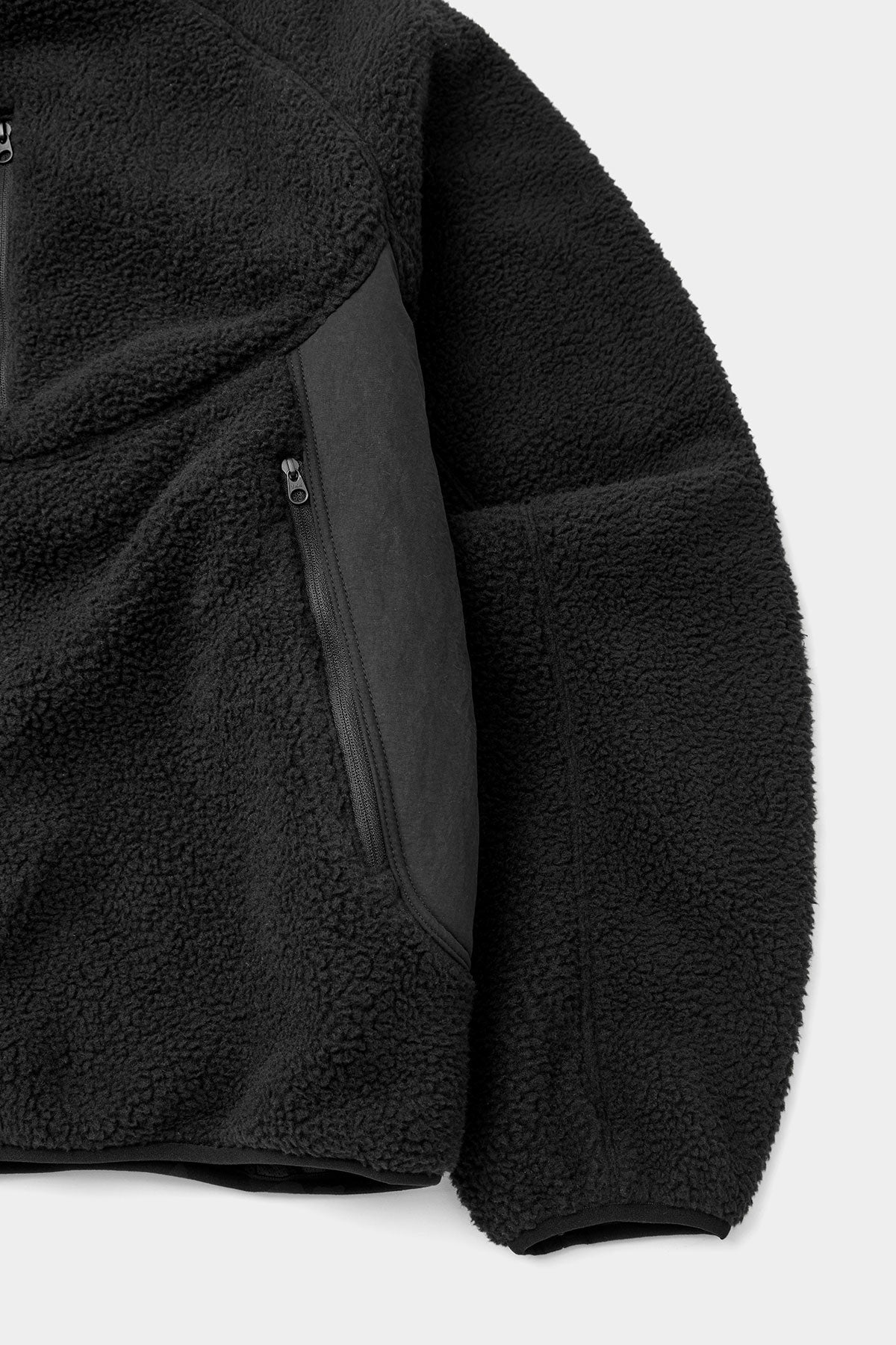 PUFF FLEECE ZIP-UP BLACK