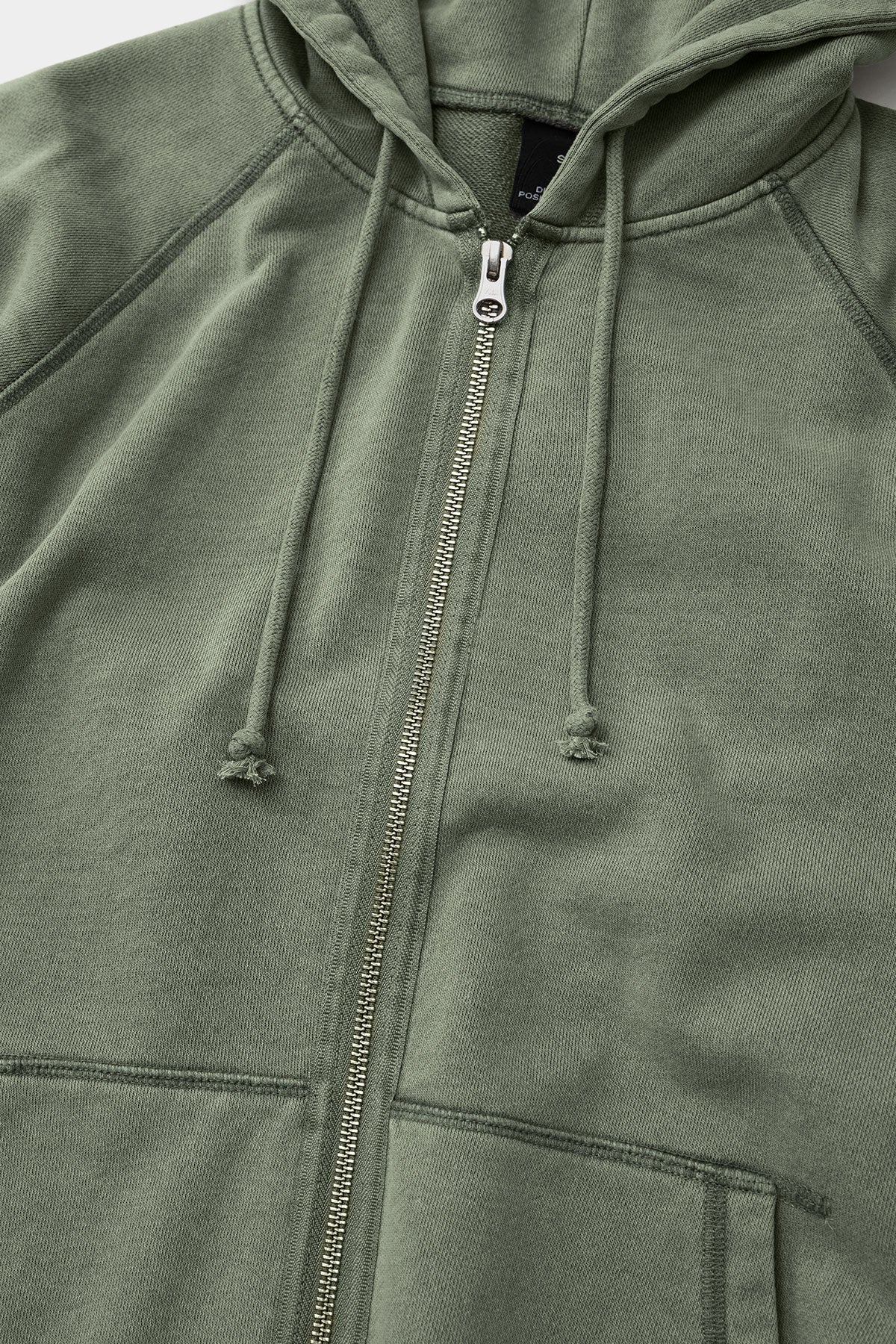 OVERLOCK ZIP-UP GD HOODIE WASHED KHAKI
