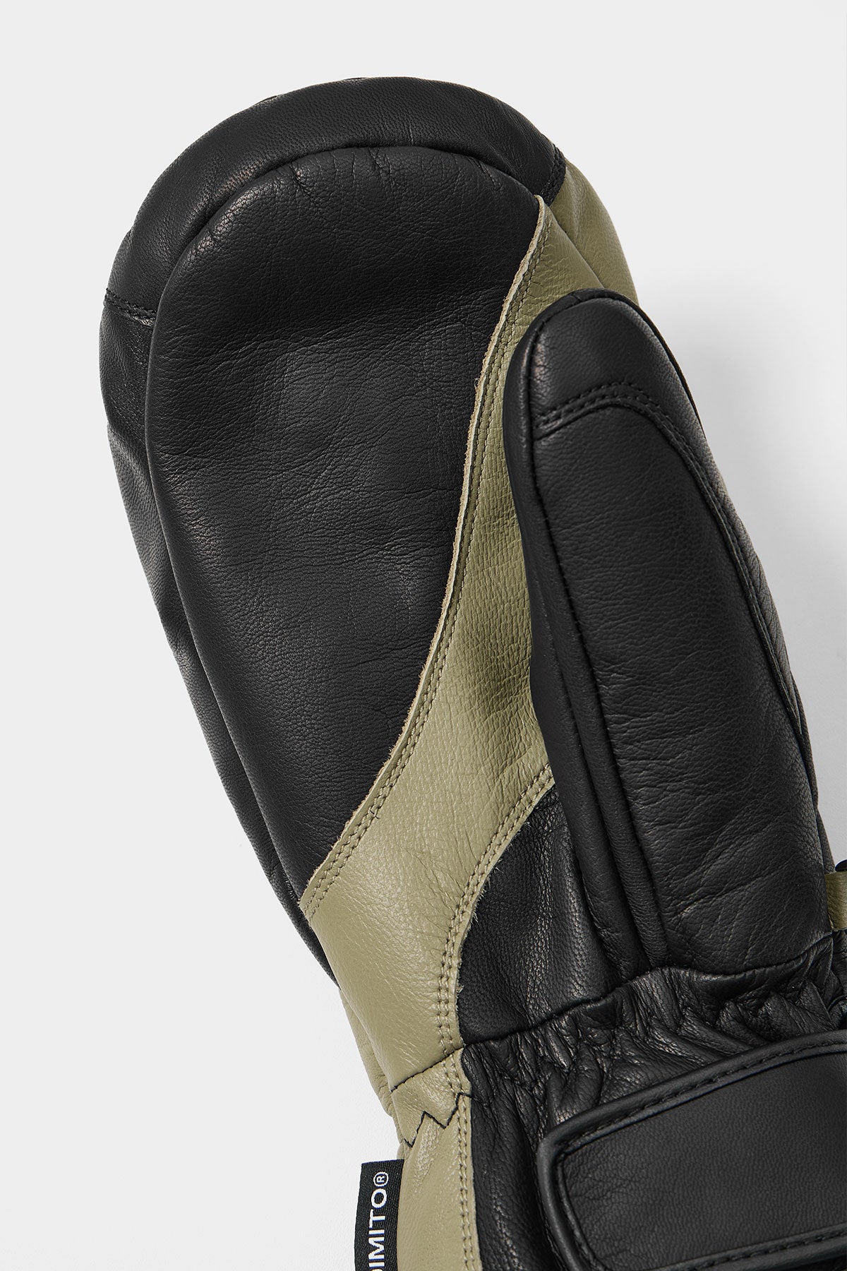 WAVE LEATHER MITTEN BLACK
