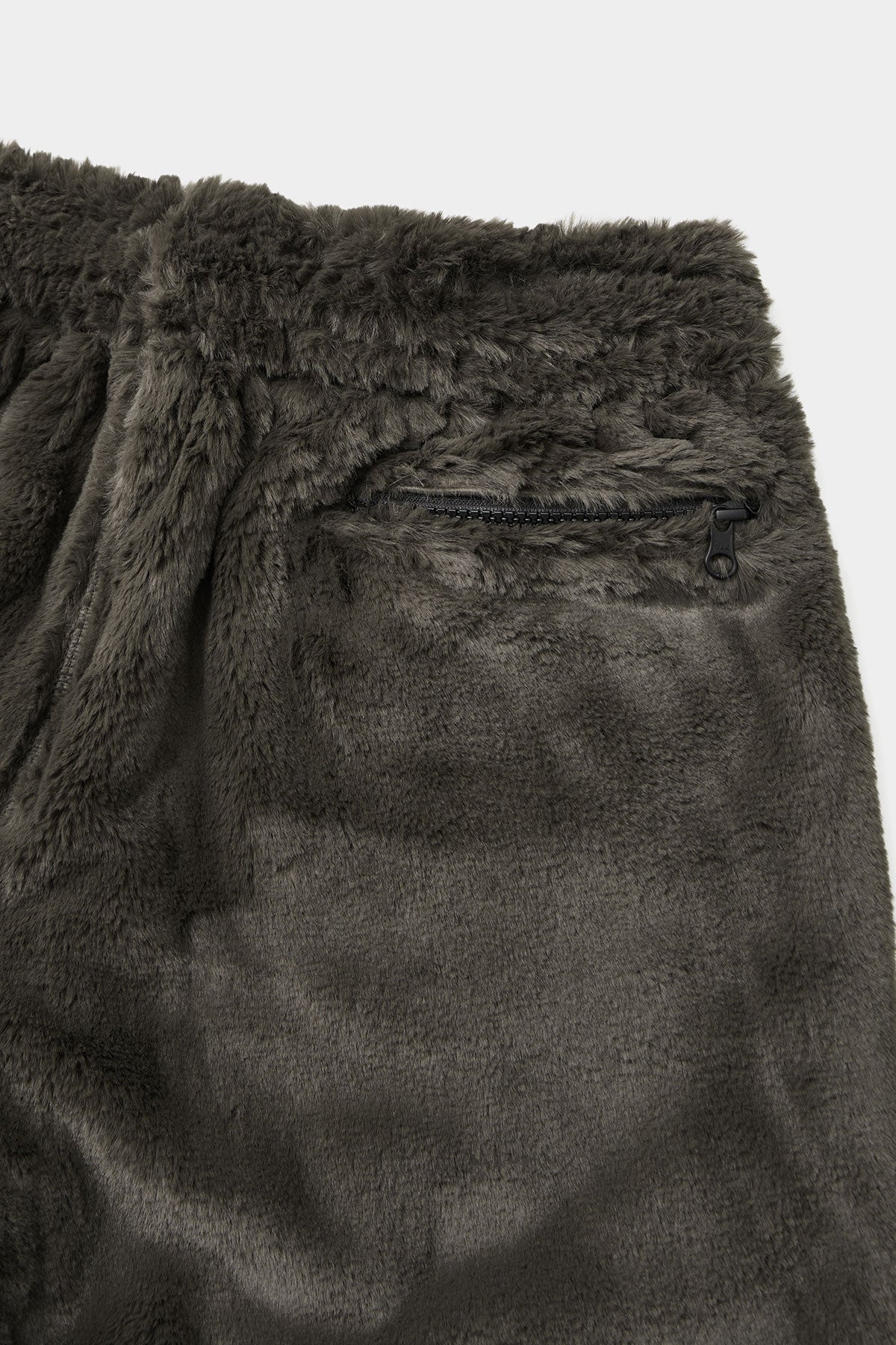 FAUX FUR PANTS DEEP KHAKI