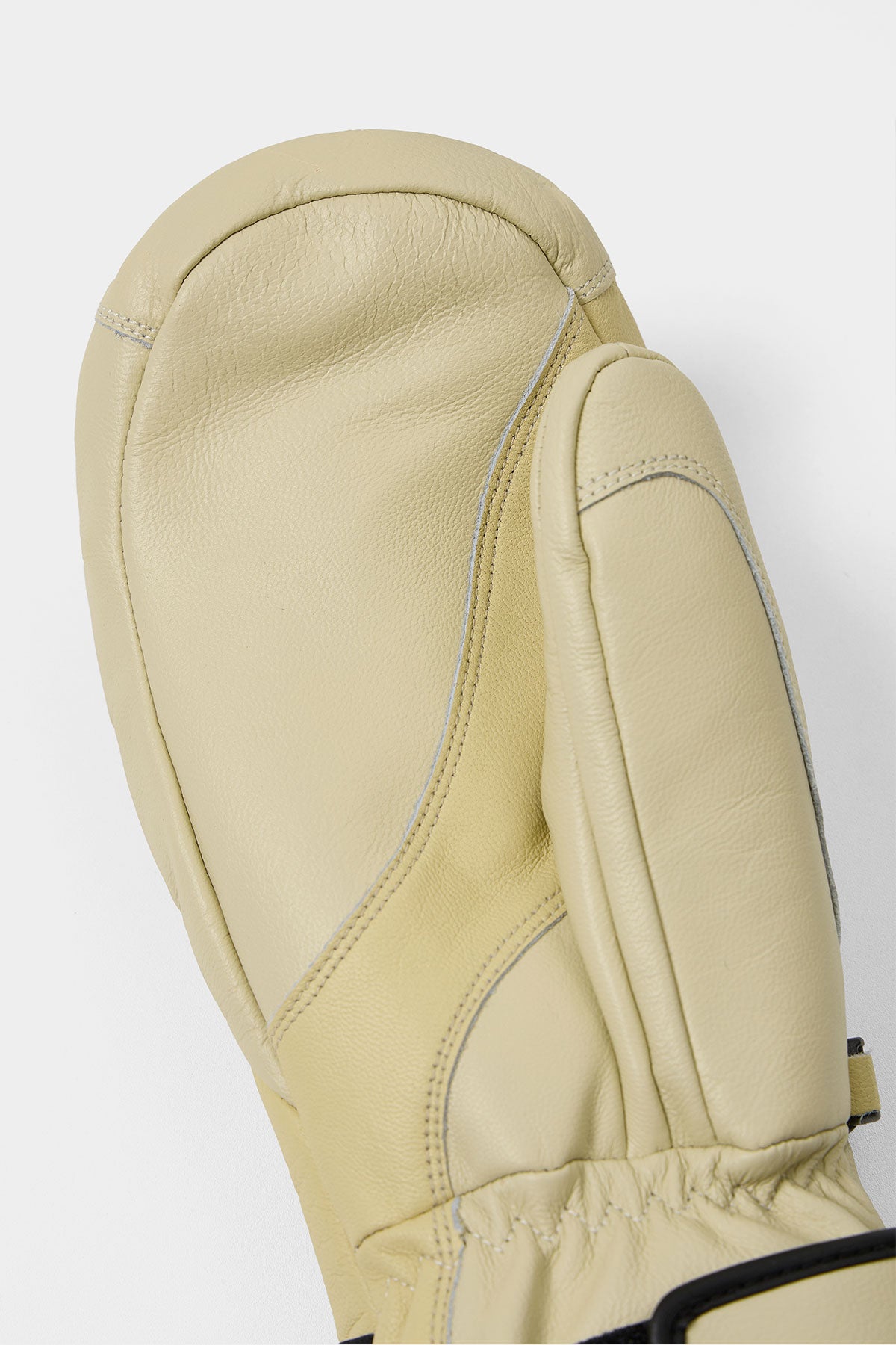 WAVE LEATHER MITTEN SAND