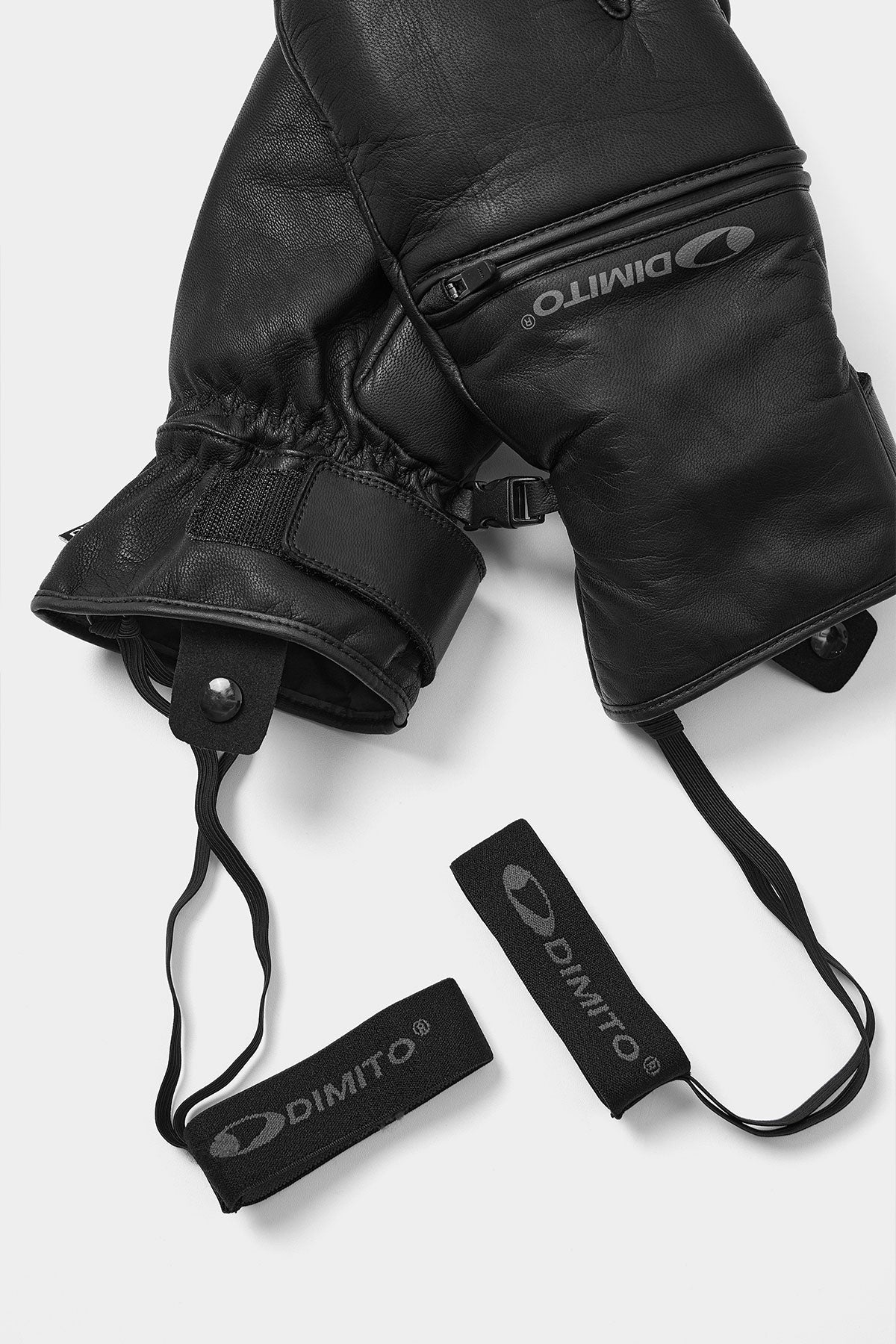 EASY OPEN IF LEATHER MITTEN BLACK