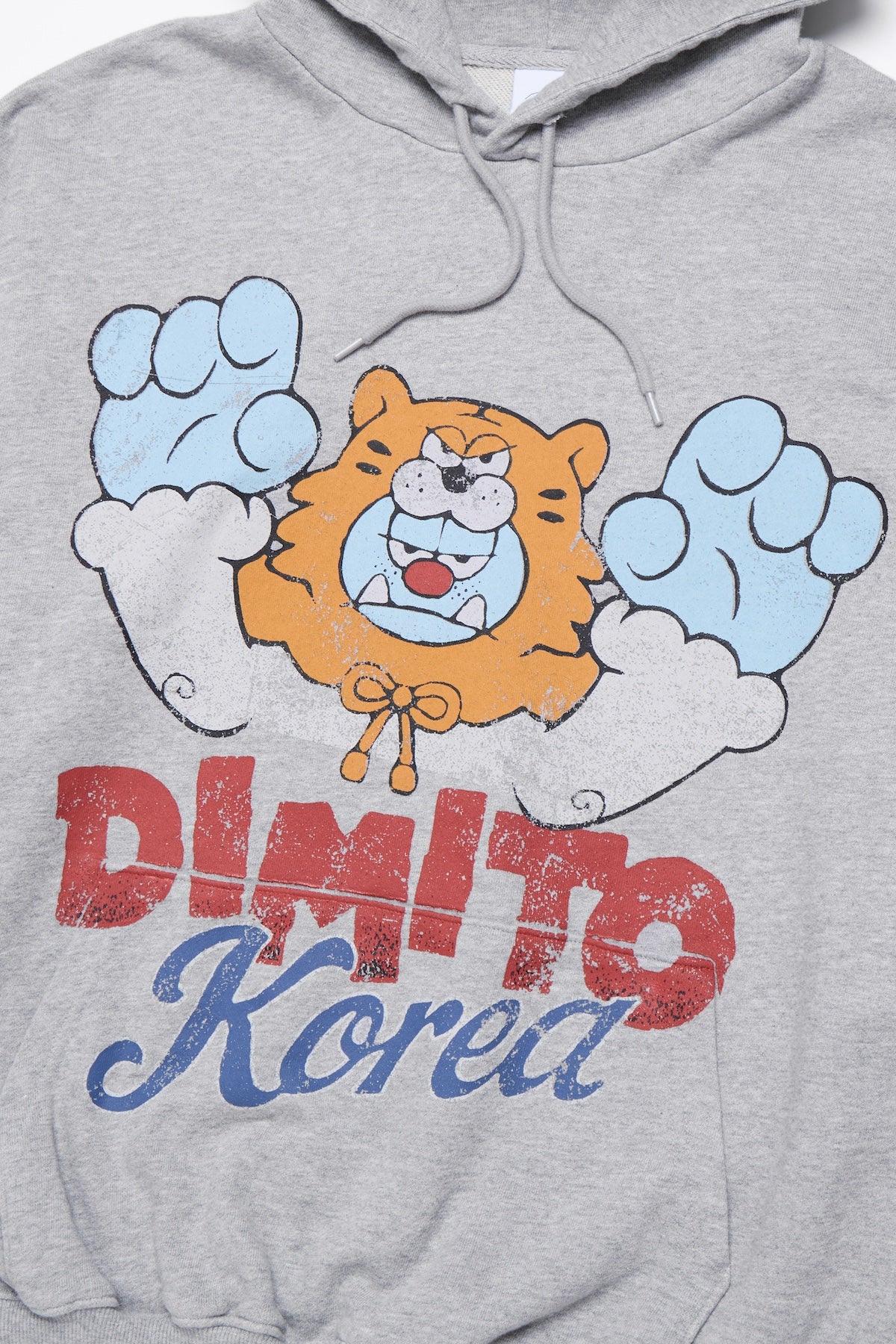 TEAM KOREA REPLICA TURRI CARTOON LOGO HOODIE ASH