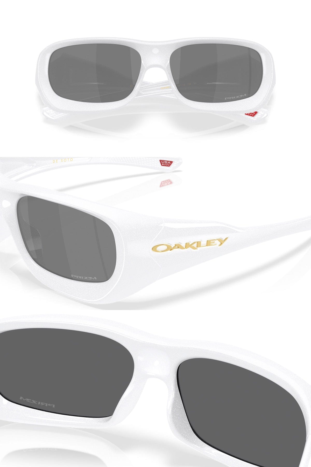 OAKLEY ONE-SIZE [OAKLEY] DE SOTO / PEARL WHITE / PRIZM BLACK LENS