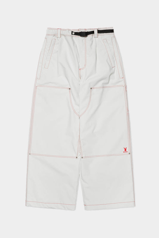 [PLAYBOY x DIMITO] DOUBLE KNEE PANTS (WIDE FIT LV.2) OFF WHITE