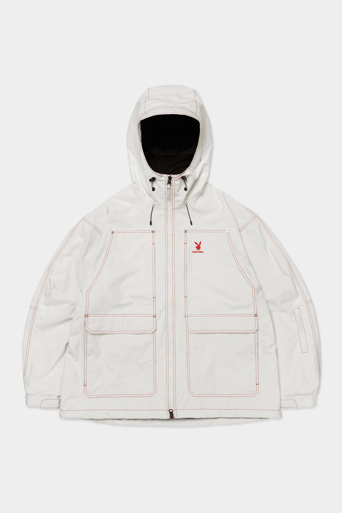 [PLAYBOY x DIMITO] STITCHED TRUCKER JACKET OFF WHITE