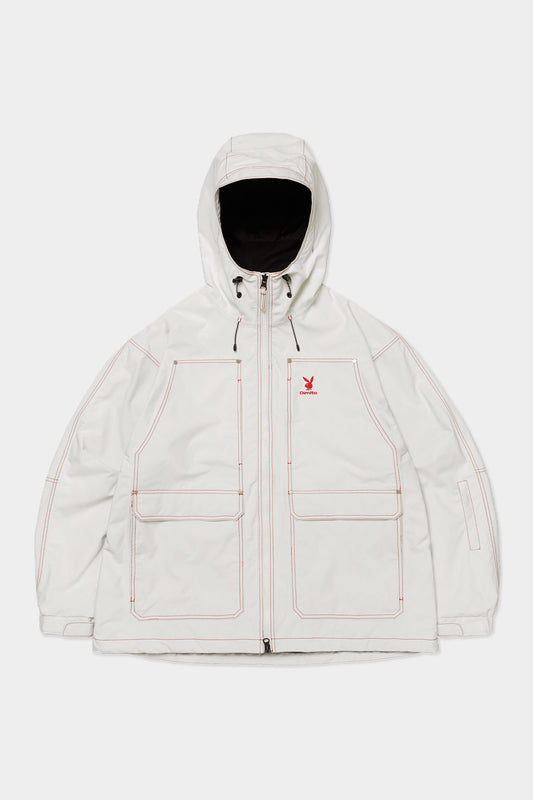 [PLAYBOY x DIMITO] STITCHED TRUCKER JACKET OFF WHITE