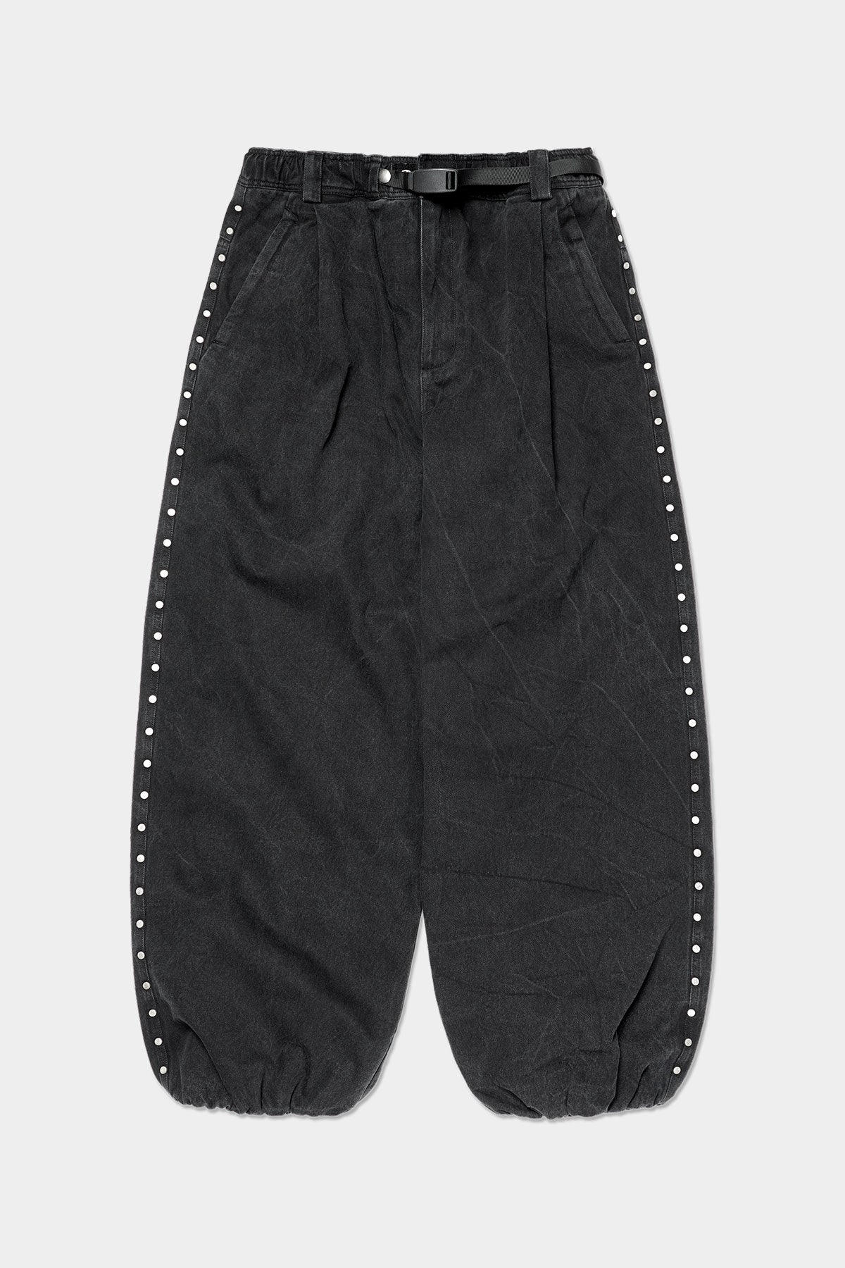 [PLAYBOY x DIMITO] STUD LINE OG DENIM PANTS (WIDE FIT LV.2) WASHED BLACK