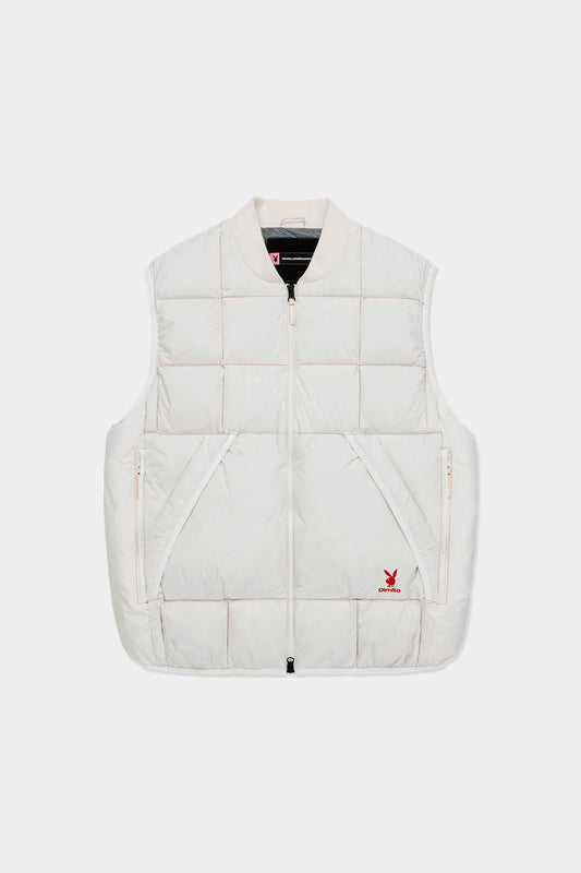 [PLAYBOY x DIMITO] STITCHED DOWN VEST OFF WHITE