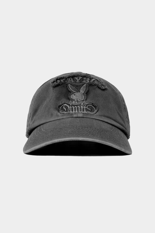 [PLAYBOY x DIMITO] BUNNY 6PANEL CAP WASHED BLACK