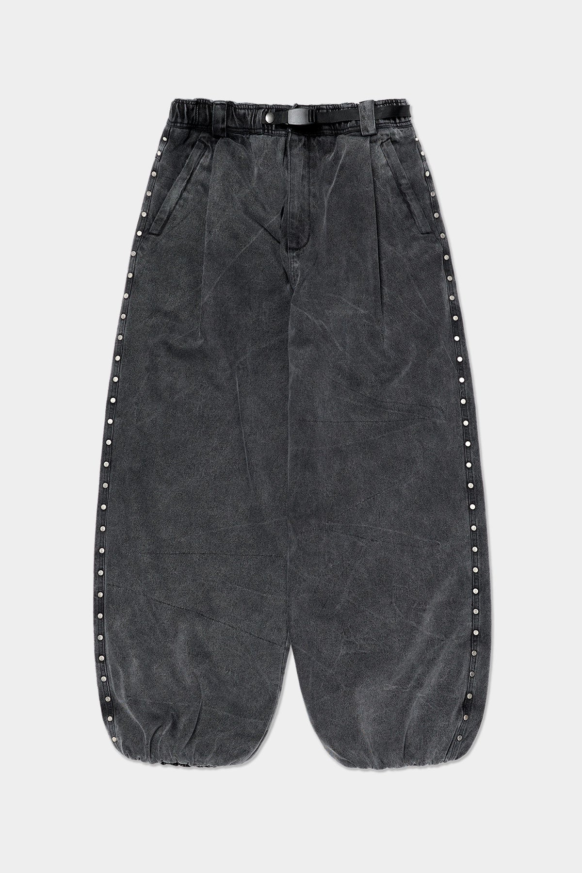 [PLAYBOY x DIMITO] STUD LINE OG DENIM PANTS (WIDE FIT LV.2) WASHED GREY