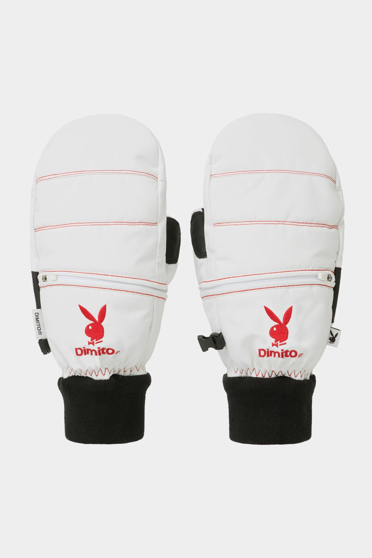 [PLAYBOY x DIMITO] STITCHED EASY ZIP MITTEN OFF WHITE
