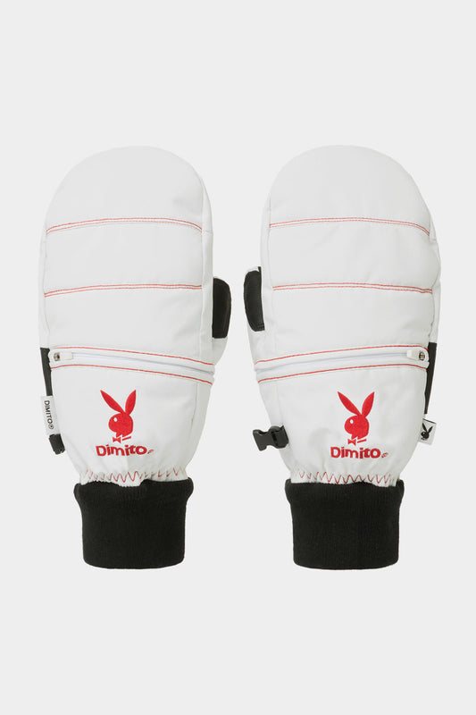 [PLAYBOY x DIMITO] STITCHED EASY ZIP MITTEN OFF WHITE