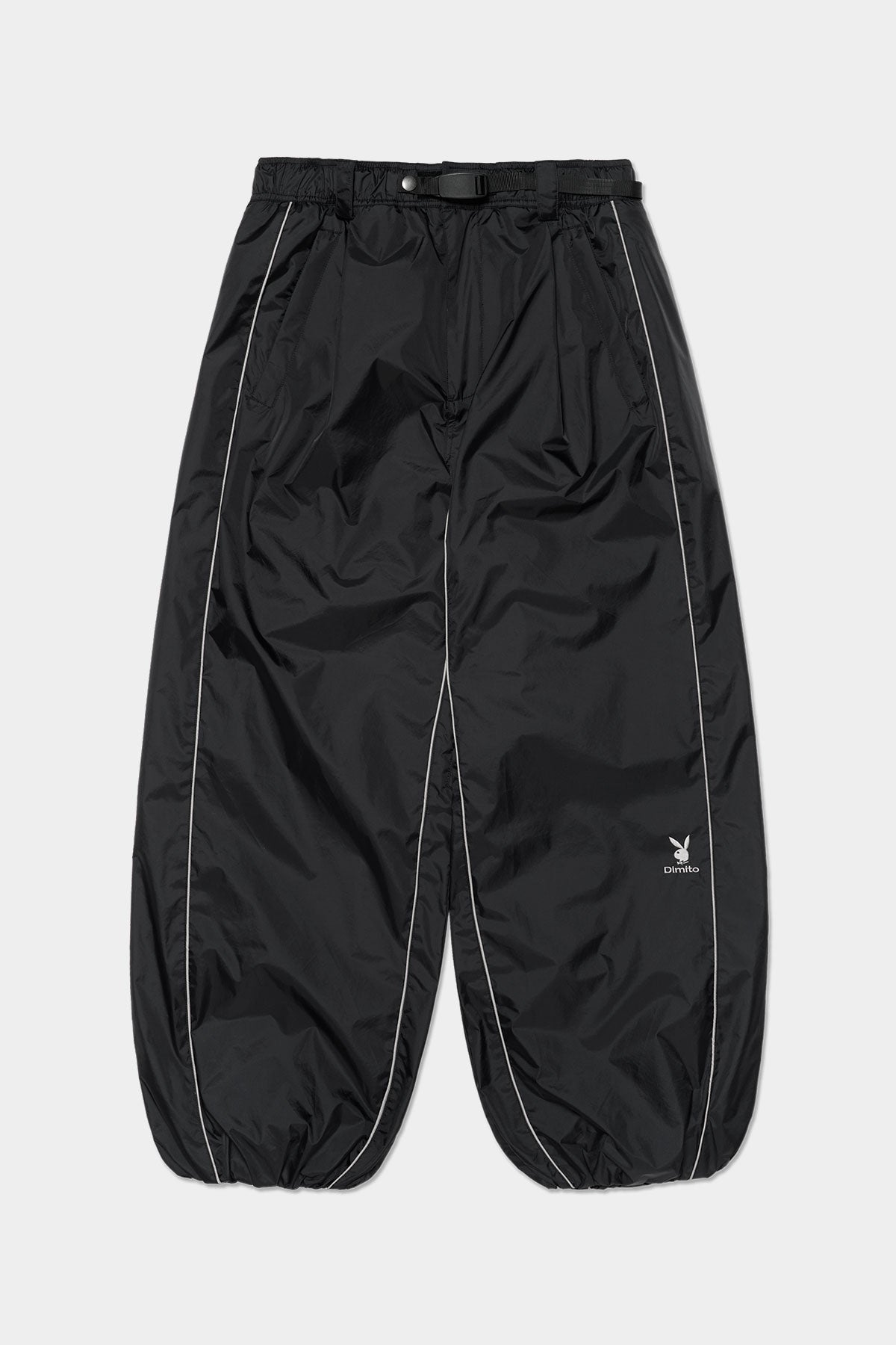 [PLAYBOY x DIMITO] PIPING BANDED PANTS (WIDE FIT LV.2) BLACK