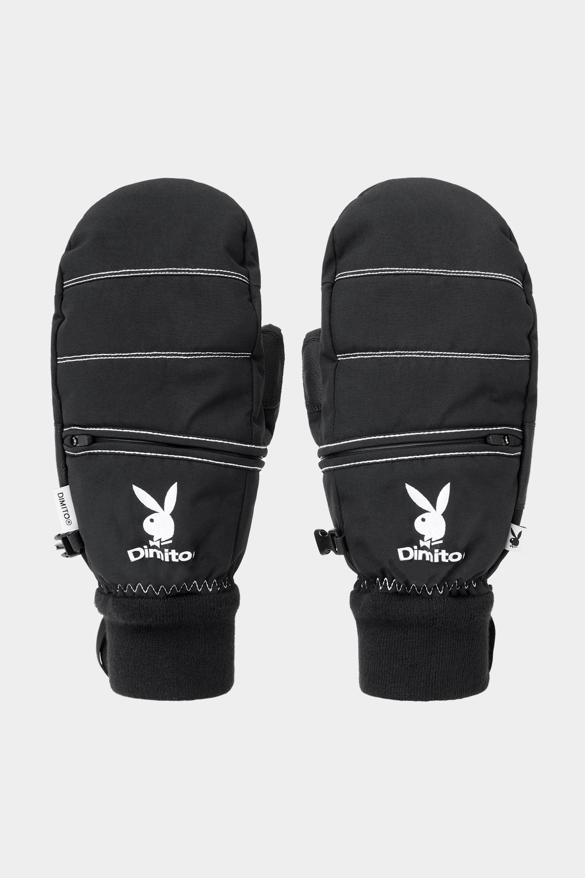 [PLAYBOY x DIMITO] STITCHED EASY ZIP MITTEN BLACK