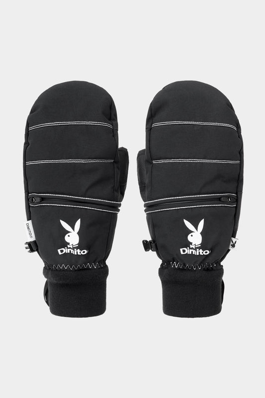 [PLAYBOY x DIMITO] STITCHED EASY ZIP MITTEN BLACK