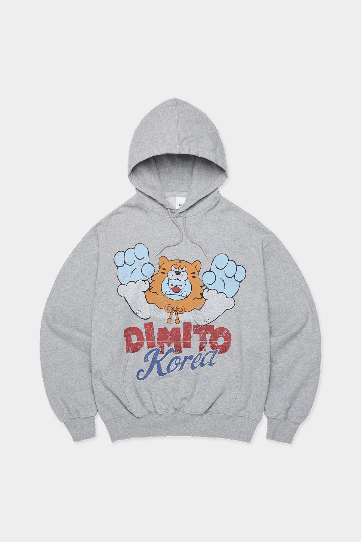 TEAM KOREA REPLICA TURRI CARTOON LOGO HOODIE ASH