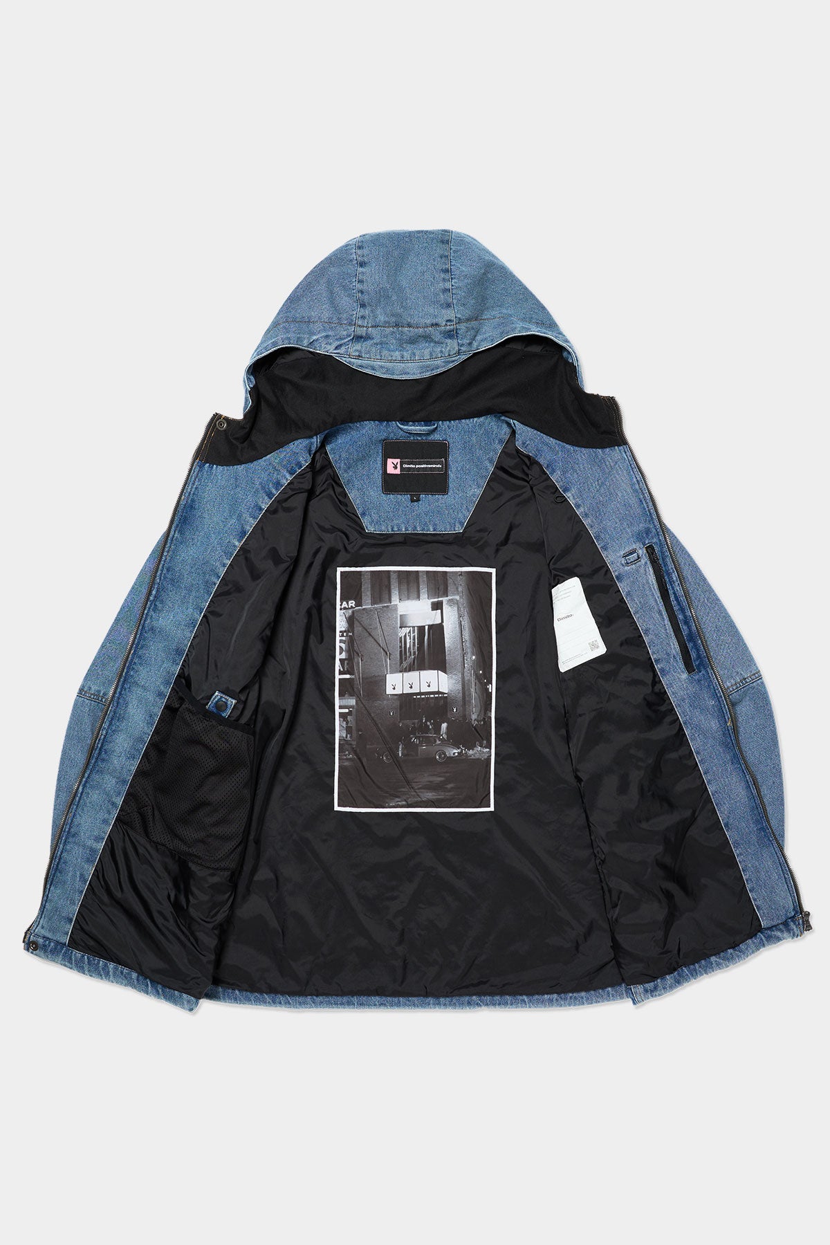 [PLAYBOY x DIMITO] STUD WESTERN DENIM JACKET WASHED BLUE