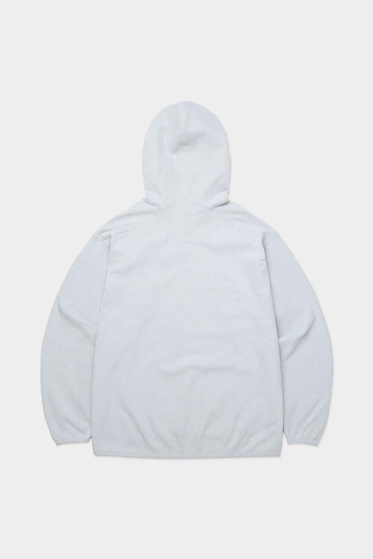 LIGHT WEIGHT WAFFLE HOODIE MIST GREY