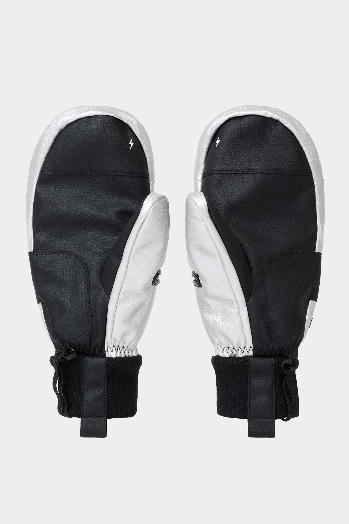 [PLAYBOY x DIMITO] PIPING FAUX LEATHER MITTEN METAL GREY