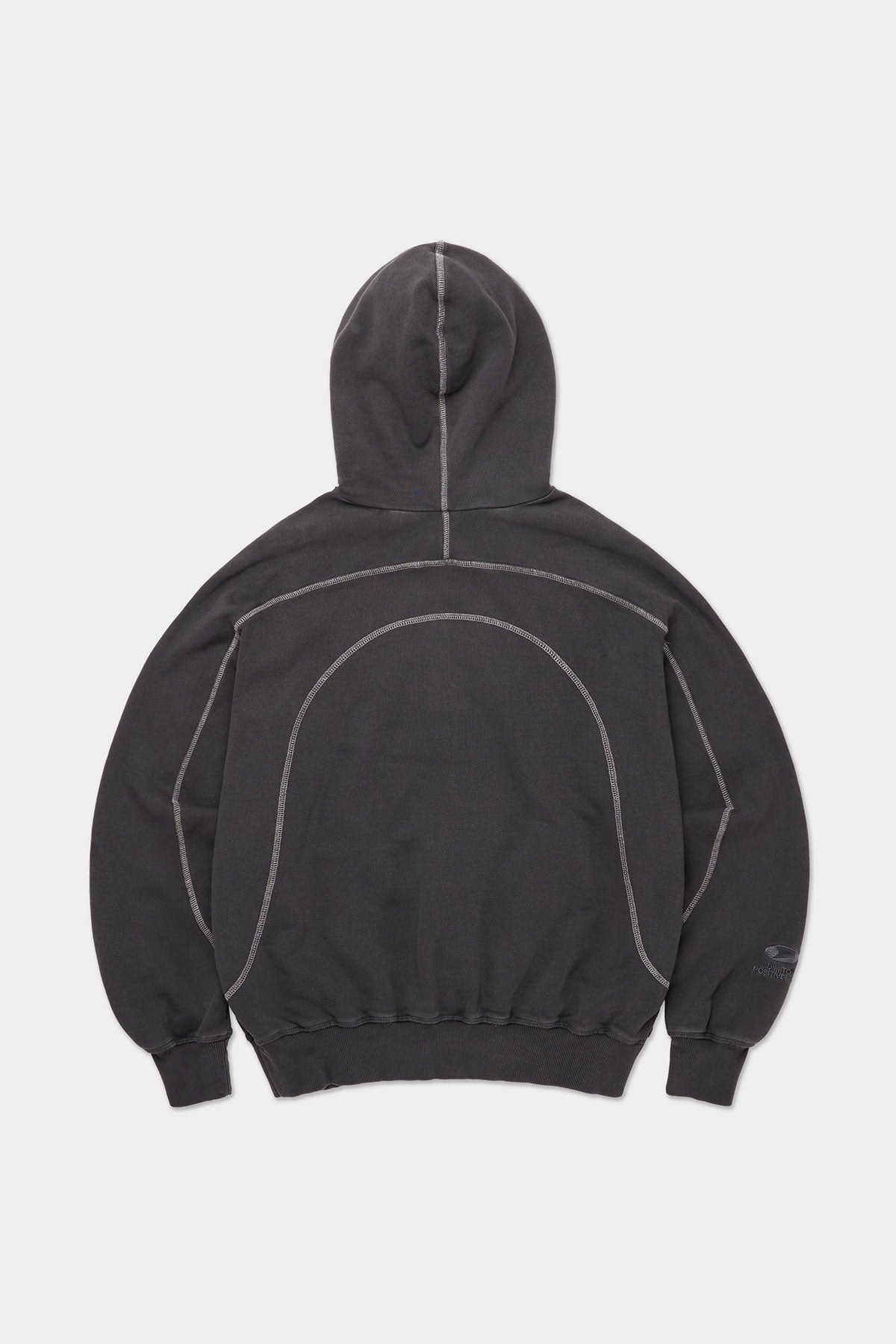 LINE STITCHED GD HOODIE CHARCOAL