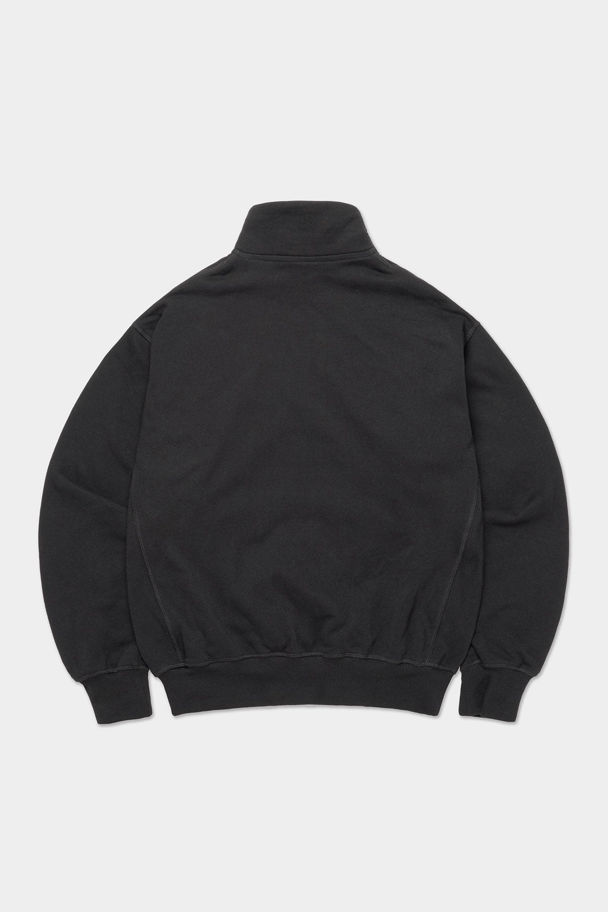 CIRCLE LOGO HALF ZIP SWEATSHIRT BLACK